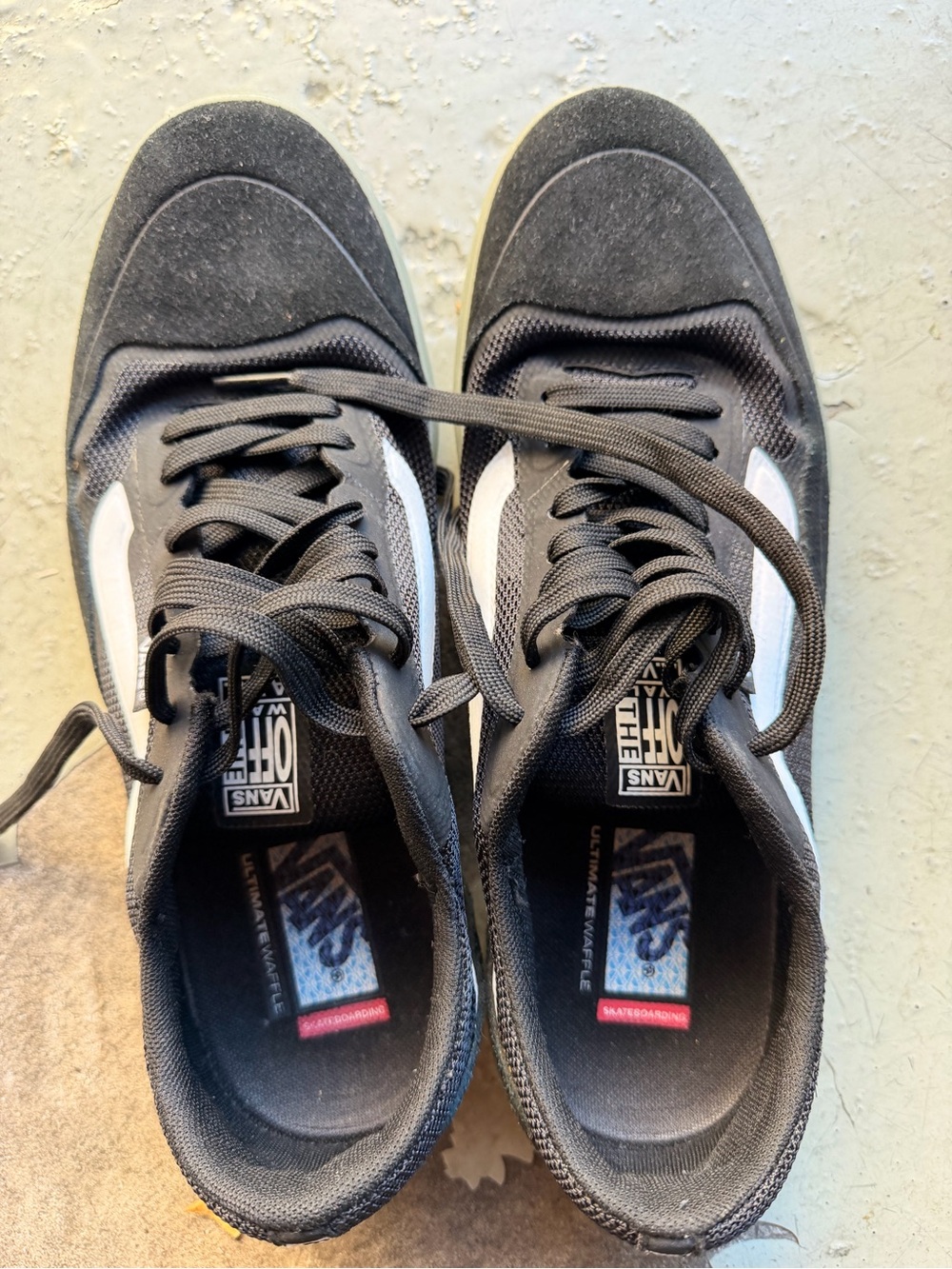 Vans Black Low-Top Sneakers with White Side Stripe